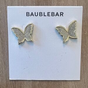 BaubleBar Gold and Silver Butterfly Earrings